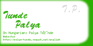 tunde palya business card